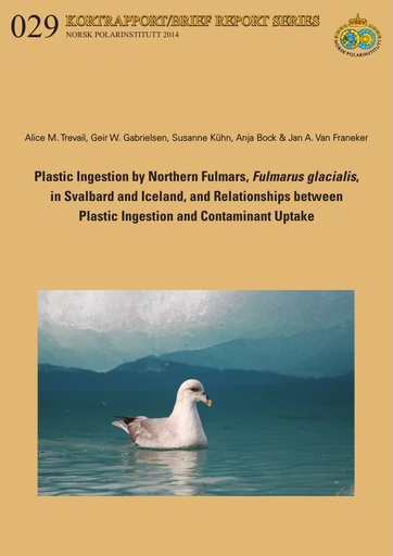 Trevail, A. M., et al. (2014). Plastic Ingestion by Northern Fulmars, Fulmarus glacialis, in Svalbard and Iceland, and Relationships between Plastic Ingestion and Contaminant Uptake, Norsk Polarinstitutt.